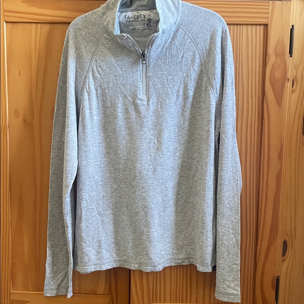Faherty Cloud Cotton Half Zip - Size Medium - image 3